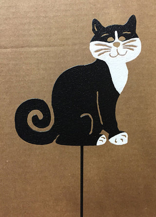 Tuxedo Cat Plant Stake or Ornament