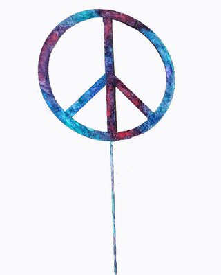 Peace sign garden ornament