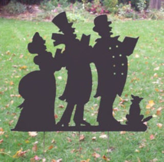 Black Christmas Caroling Silhouette 