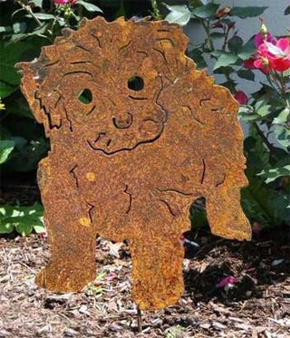 Toy poodle Statue