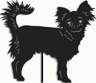 Long Haired Chihuahua Garden Art