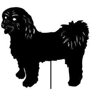 Black Shih Tzu Garden Stake