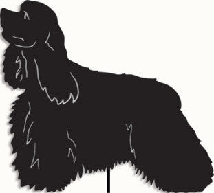 Black Powder Coated Cocker Spaniel Wall Art or Garden Art