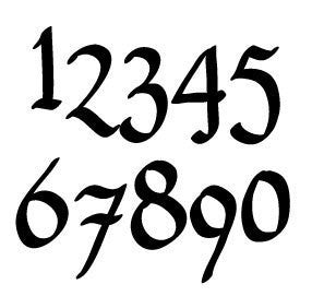 Pennybridge Font House Number or Letter (Set of 1) / 2 Inch up to 8 Inch