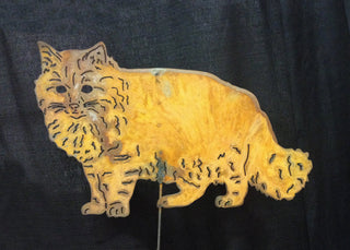 Long Haired Cat Yard Art