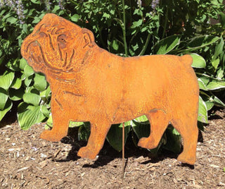 Bulldog Garden Stake