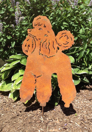 Poodle Garden Stake