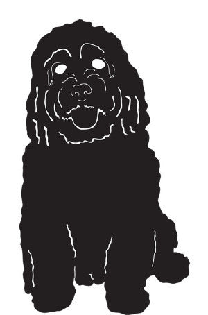 Black Powder Coated Cockapoo Wall Hanging