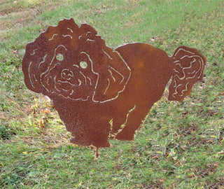 Rusty Bichon Frise Lawn Art