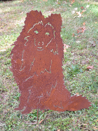 Shetland Sheepdog Garden Stake