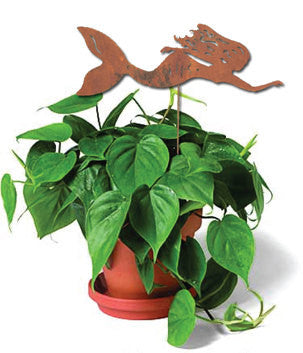 Rustic Mermaid Plant Stake