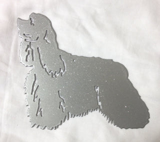 Silver Sparkle Cocker Spaniel Ornament