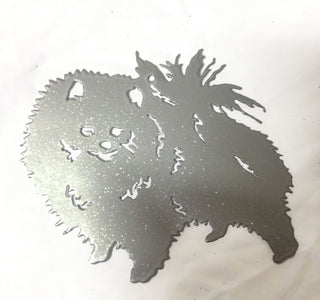 Silver Sparkle Pomeranian Ornament