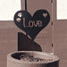 Decoración de jardín con forma de corazón personalizada o para colgar en la pared / Letrero de metal personalizado