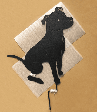 pit bull garden stake