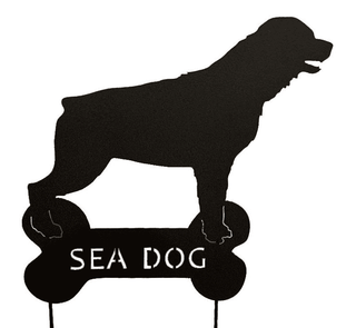 Rottweiler garden stake