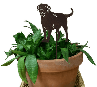 Adorno o estaca decorativa para planta de Labrador Retriever