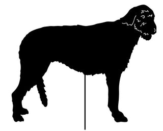 Estaca para jardín o para colgar en la pared con forma de perro lobo irlandés