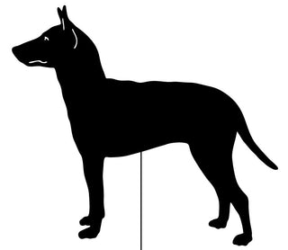 Estaca de jardín o adorno de pared para terrier de Manchester