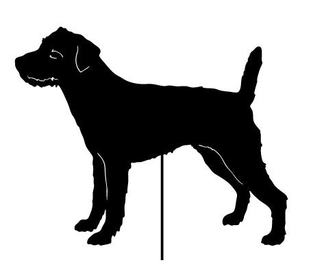 Jack Russell Art shadowheart Silhouette Artwork Made From 