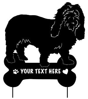 Petit Basset Griffon Vendeen with Name in Bone