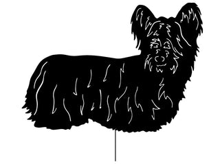 Skye Terrier - Piquet de jardin ou décoration murale