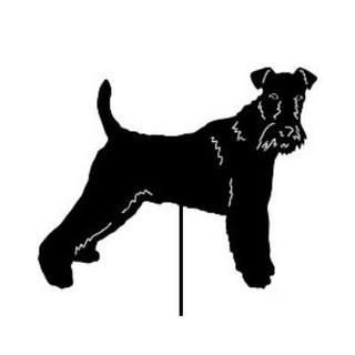 Wire Fox Terrier Garden Stake