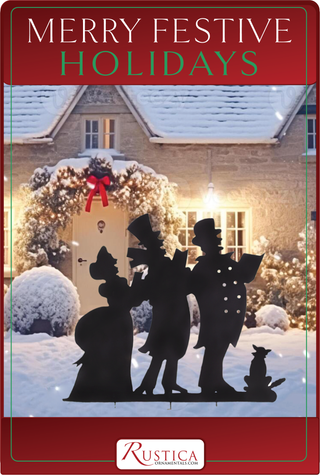 Christmas Caroling Silhouette