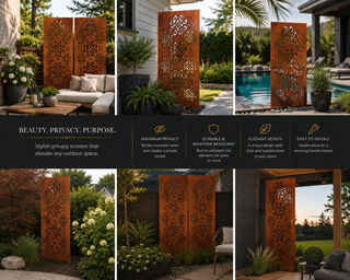 Options de conception d'écran de confidentialité personnalisé ou d'art mural en métal