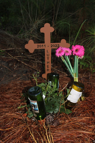 Memorial crosses for graves