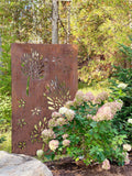 Outdoor Privacy Panel, Large Metal Wall Sculpture (InVision - Screen Name)