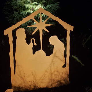 outdoor nativity scene