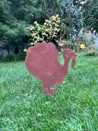 outdoor thanksgiving turkey garden decor