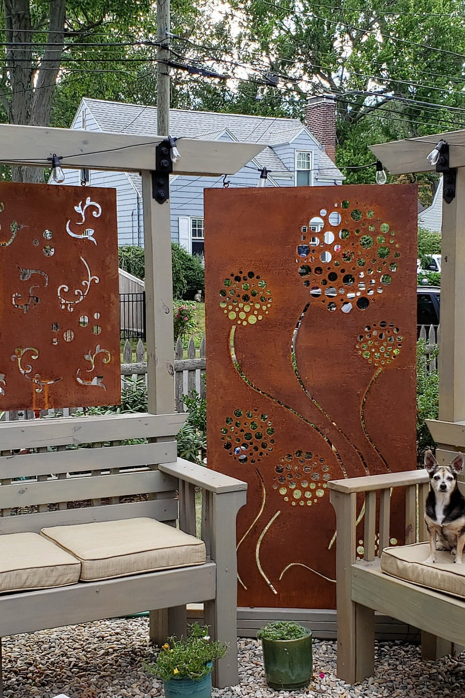 Outdoor Privacy Screens or Large Metal Wall Decor / Custom Privacy ...