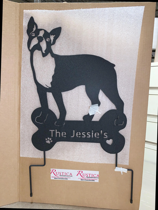 Boston Terrier Memorial or Dog Wall Art