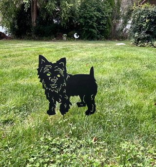 Yorkshire Terrier garden statue