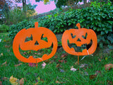 Pumpkin Jack o Lantern Garden Stake or Wall Art (Option) Halloween | Rustic | Metal