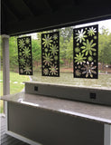 Outdoor Privacy Screen Wall Hanging (Flower Power)