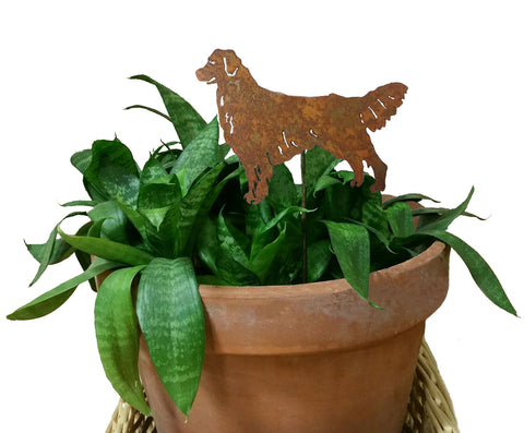 Golden Retriever Garden Stake Rust