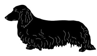 Long-Haired Dachshund Garden Stake or Wall Hanging (Style 2)