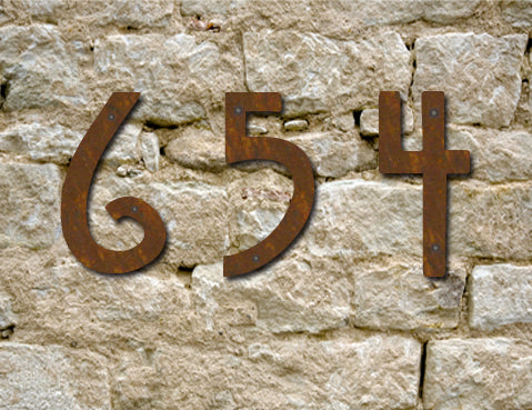 Rustic Mission Style House Numbers or Letters (Set of 2)