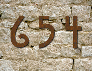 Rustic Mission Style House Numbers or Letters (Set of 3)