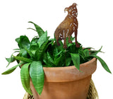 Rusty Pit Bull Plant Stake