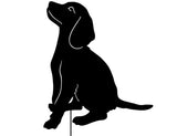 Sitting Beagle Lawn Stake