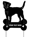 Custom Border Terrier with name in bone