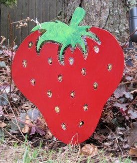 Strawberry Garden Stake or Wall Hanging