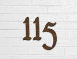 Pennybridge Font Rustic House Numbers or Letters (Set of 4)