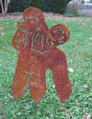 Metal Poodle Sculpture