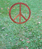 Rustic Peace Sign Garden Stake