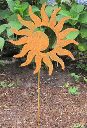 Sun Moon Garden Stake